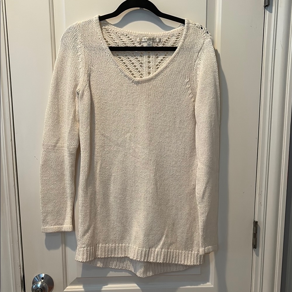 LC Lauren Conrad Cream Knit Sweater